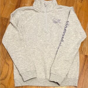 Vineyard Vines Light Gray Zip-Up Sweater